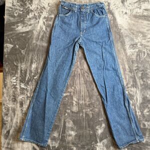 Vintage Women's Blue Jeans Niks By Crane Size 28x33 Blue Boot Cut Straight